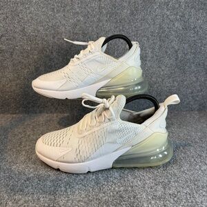 Nike Air Max 270 GS Triple White Women’s Sneakers Size 8